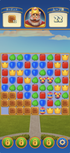 盤面中央と右下に2つのプロペラが配置されたステージ。特殊ピースを使うタイミングが攻略の鍵になる。